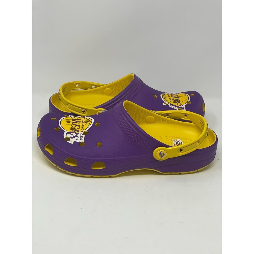 CROCS Los Angeles LA Lakers Classic Clogs NEW Men's Size 10 / Women's Size 12 - Picture 6 of 12